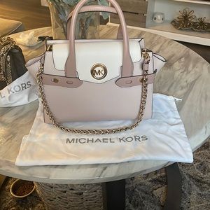 Mauve and cream Michael Kors shoulder bag